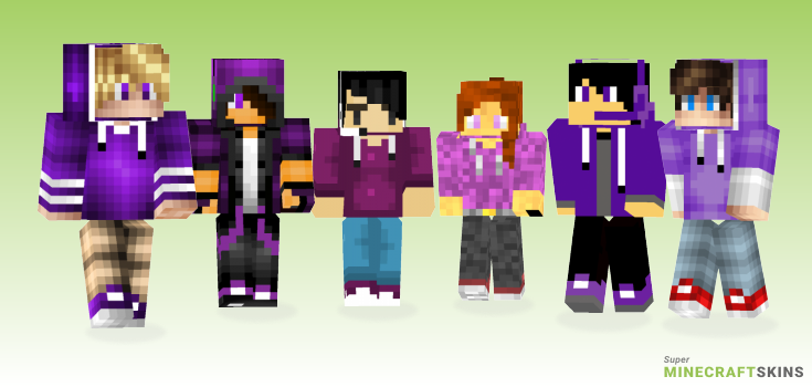 Purple hoodie Minecraft Skins - Best Free Minecraft skins for Girls and Boys