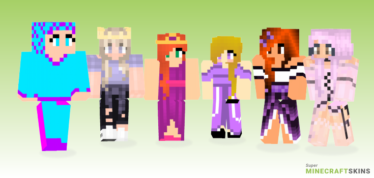 Purple princess Minecraft Skins - Best Free Minecraft skins for Girls and Boys