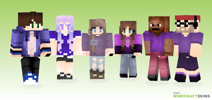 Purple shirt Minecraft Skins - Best Free Minecraft skins for Girls and Boys