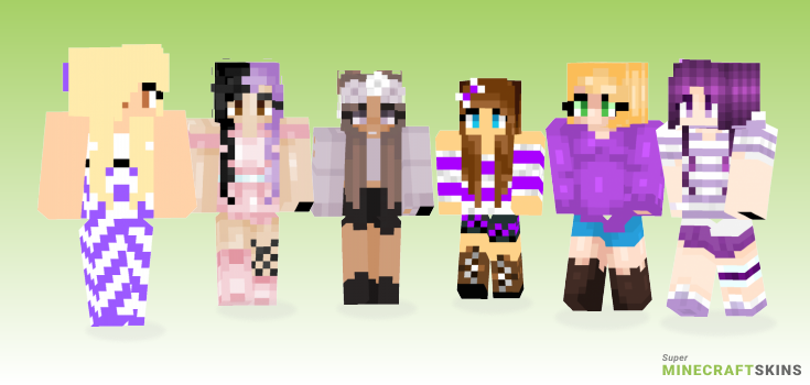 Purple summer Minecraft Skins - Best Free Minecraft skins for Girls and Boys