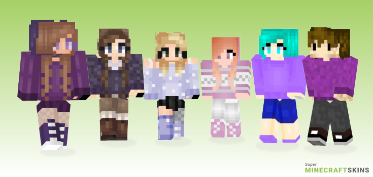 Purple sweater Minecraft Skins - Best Free Minecraft skins for Girls and Boys