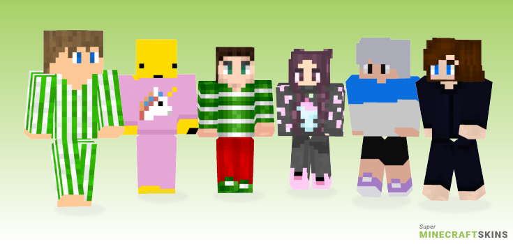 Pyjamas Minecraft Skins - Best Free Minecraft skins for Girls and Boys