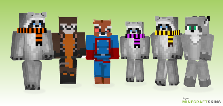 Raccoon Minecraft Skins - Best Free Minecraft skins for Girls and Boys