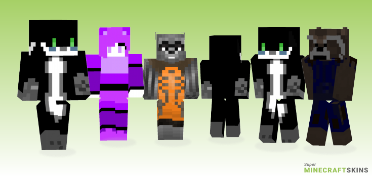 Racoon Minecraft Skins - Best Free Minecraft skins for Girls and Boys
