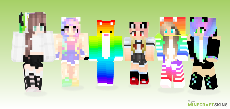 Rainbow cat Minecraft Skins - Best Free Minecraft skins for Girls and Boys