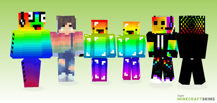 Rainbow guy Minecraft Skins - Best Free Minecraft skins for Girls and Boys