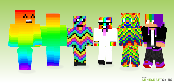 Rainbow man Minecraft Skins - Best Free Minecraft skins for Girls and Boys