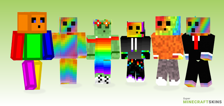 Rainbow slime Minecraft Skins - Best Free Minecraft skins for Girls and Boys