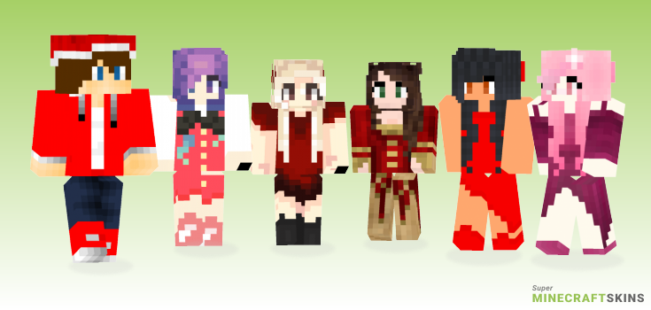 Red dress Minecraft Skins - Best Free Minecraft skins for Girls and Boys