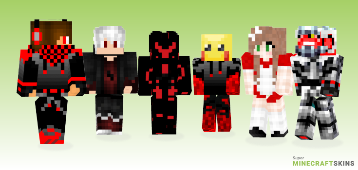 Red edit Minecraft Skins - Best Free Minecraft skins for Girls and Boys