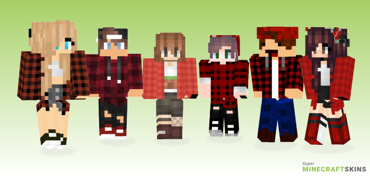 Red flannel Minecraft Skins - Best Free Minecraft skins for Girls and Boys
