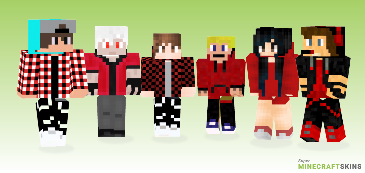 Red gamer Minecraft Skins - Best Free Minecraft skins for Girls and Boys