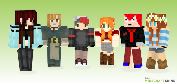 Red haired Minecraft Skins - Best Free Minecraft skins for Girls and Boys
