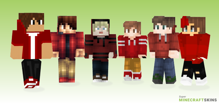 Red hoodie Minecraft Skins - Best Free Minecraft skins for Girls and Boys