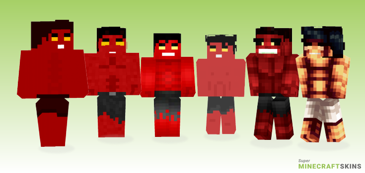 Red hulk Minecraft Skins - Best Free Minecraft skins for Girls and Boys