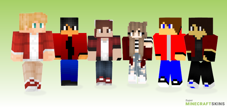 Red jacket Minecraft Skins - Best Free Minecraft skins for Girls and Boys