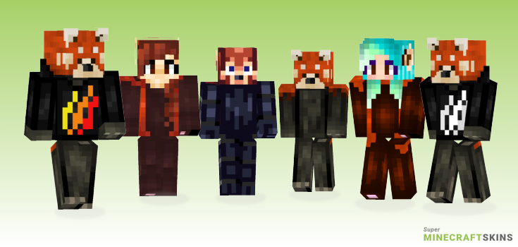 Red panda Minecraft Skins - Best Free Minecraft skins for Girls and Boys