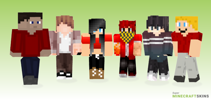 Red shirt Minecraft Skins - Best Free Minecraft skins for Girls and Boys