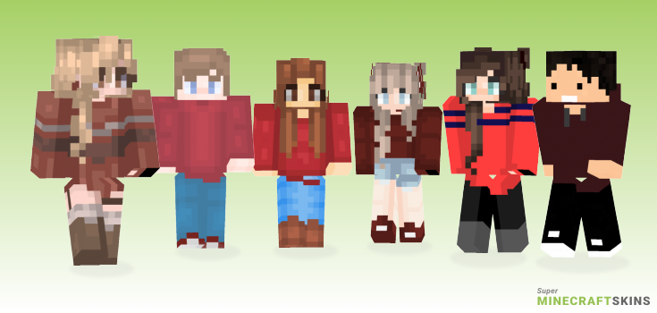 Red sweater Minecraft Skins - Best Free Minecraft skins for Girls and Boys