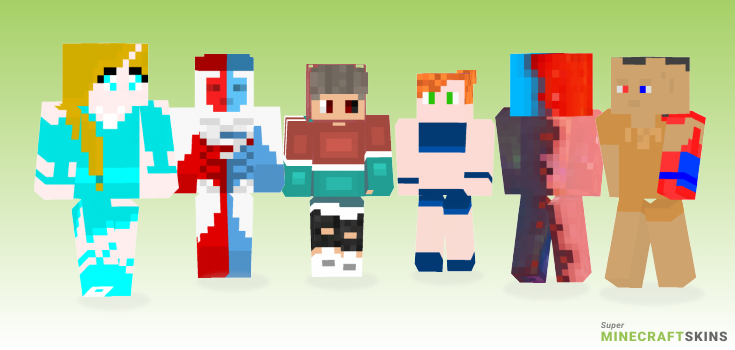 Redblue Minecraft Skins - Best Free Minecraft skins for Girls and Boys