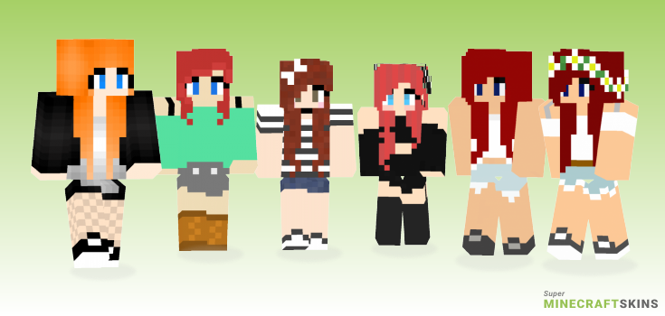Redhead girl Minecraft Skins - Best Free Minecraft skins for Girls and Boys