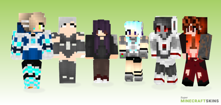 Robot girl Minecraft Skins - Best Free Minecraft skins for Girls and Boys