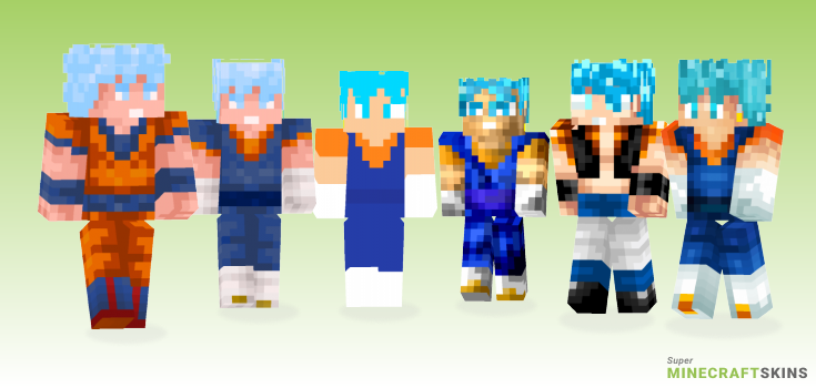 Saiyan blue Minecraft Skins - Best Free Minecraft skins for Girls and Boys