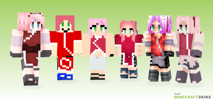 Sakura haruno Minecraft Skins - Best Free Minecraft skins for Girls and Boys
