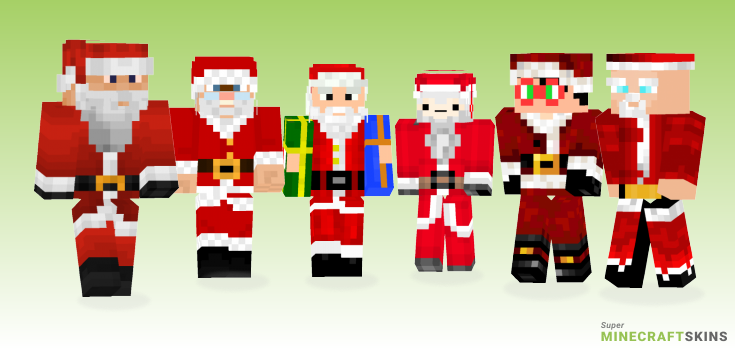 Santa claus Minecraft Skins - Best Free Minecraft skins for Girls and Boys