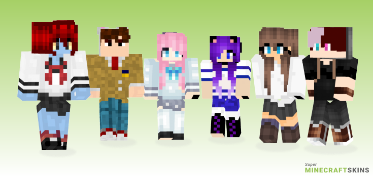 School outfit Minecraft Skins - Best Free Minecraft skins for Girls and Boys