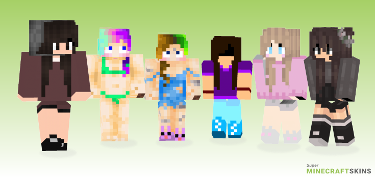 Shy girl Minecraft Skins - Best Free Minecraft skins for Girls and Boys