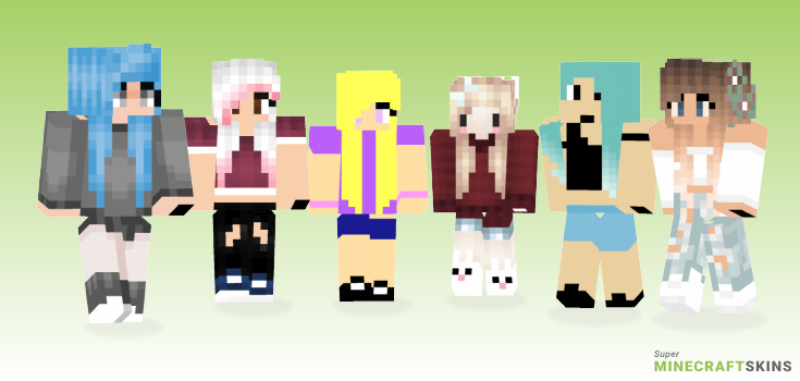 Simple girl Minecraft Skins - Best Free Minecraft skins for Girls and Boys