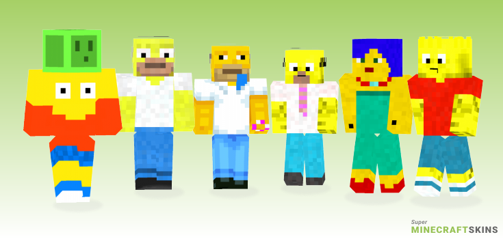 Simpson Minecraft Skins - Best Free Minecraft skins for Girls and Boys