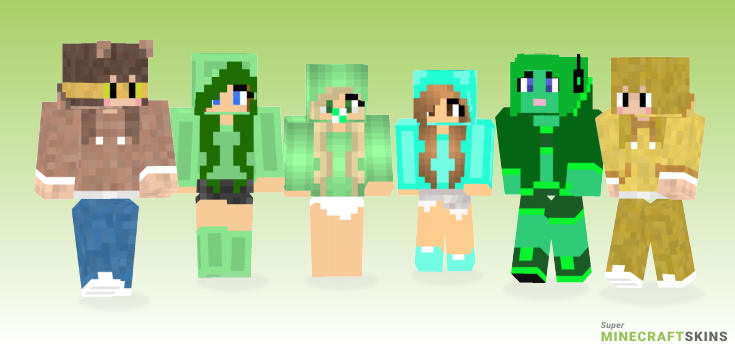 Slime girl Minecraft Skins - Best Free Minecraft skins for Girls and Boys