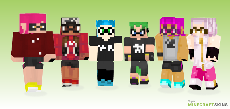 Splatoon Minecraft Skins - Best Free Minecraft skins for Girls and Boys