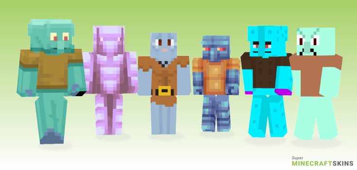 Squidward Minecraft Skins - Best Free Minecraft skins for Girls and Boys
