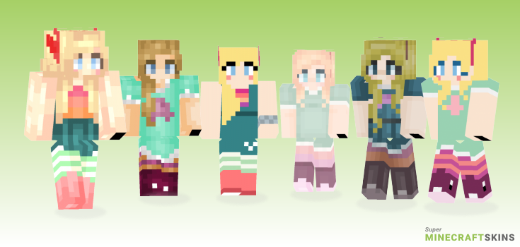 Star butterfly Minecraft Skins - Best Free Minecraft skins for Girls and Boys