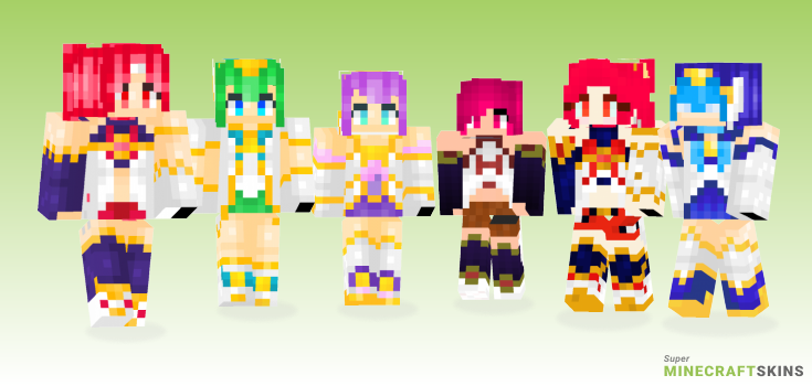 Star guardian Minecraft Skins - Best Free Minecraft skins for Girls and Boys