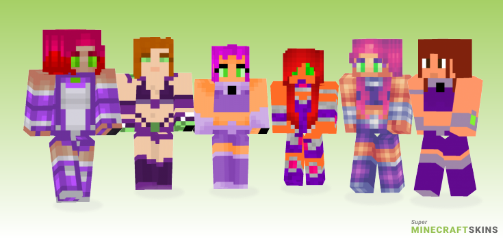 Starfire Minecraft Skins - Best Free Minecraft skins for Girls and Boys