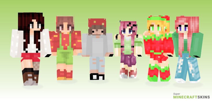 Strawberries Minecraft Skins - Best Free Minecraft skins for Girls and Boys