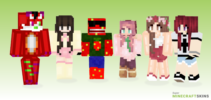 Strawberry Minecraft Skins - Best Free Minecraft skins for Girls and Boys