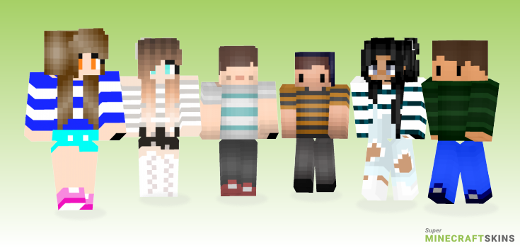 Striped shirt Minecraft Skins - Best Free Minecraft skins for Girls and Boys