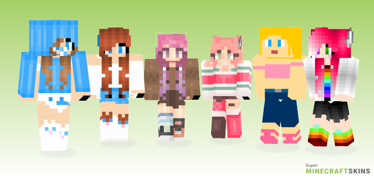 Sugar Minecraft Skins - Best Free Minecraft skins for Girls and Boys