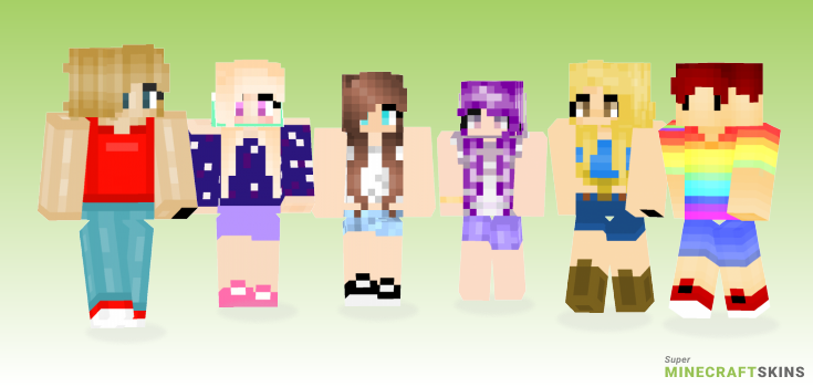 Summer outfit Minecraft Skins - Best Free Minecraft skins for Girls and Boys