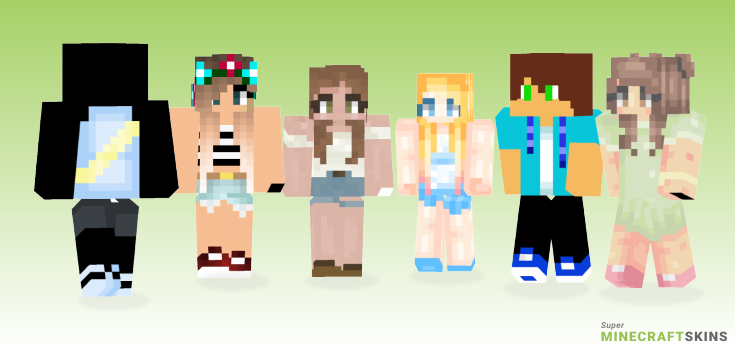 Summery Minecraft Skins - Best Free Minecraft skins for Girls and Boys