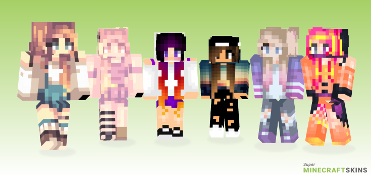 Sunset Minecraft Skins - Best Free Minecraft skins for Girls and Boys