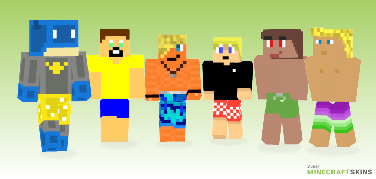 Surfer Minecraft Skins - Best Free Minecraft skins for Girls and Boys