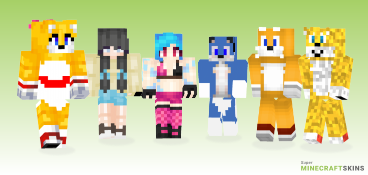 Tails Minecraft Skins - Best Free Minecraft skins for Girls and Boys