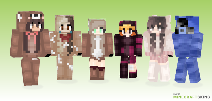 Teddy bear Minecraft Skins - Best Free Minecraft skins for Girls and Boys