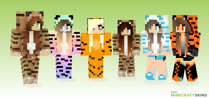 Tiger girl Minecraft Skins - Best Free Minecraft skins for Girls and Boys